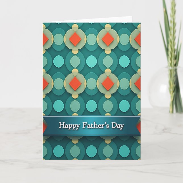 Vibrant Fathers Day Pattern Card (Front)