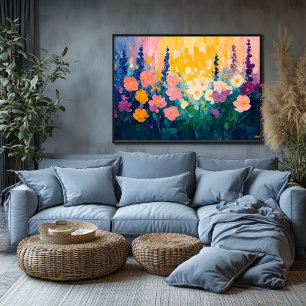 Vibrant Fauvist Floral – Custom Nature-themed Poster