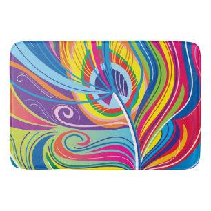 Vibrant Feather Breeze Bath Mat