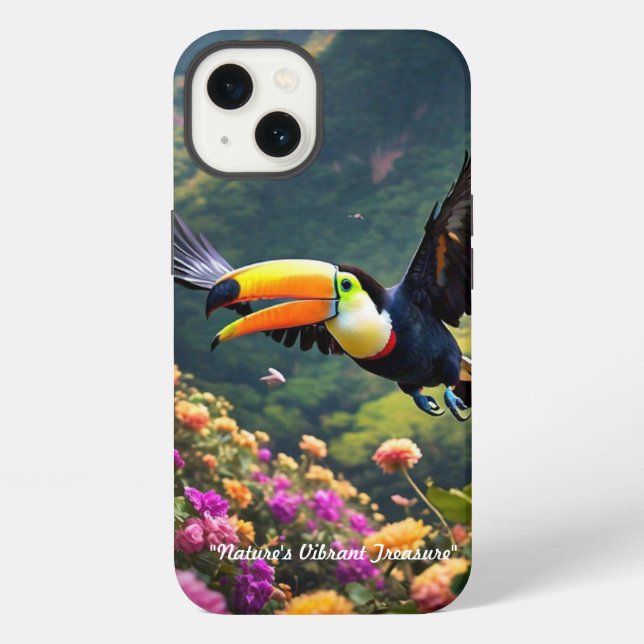 "Vibrant Feathers" iPhone Case (Back)