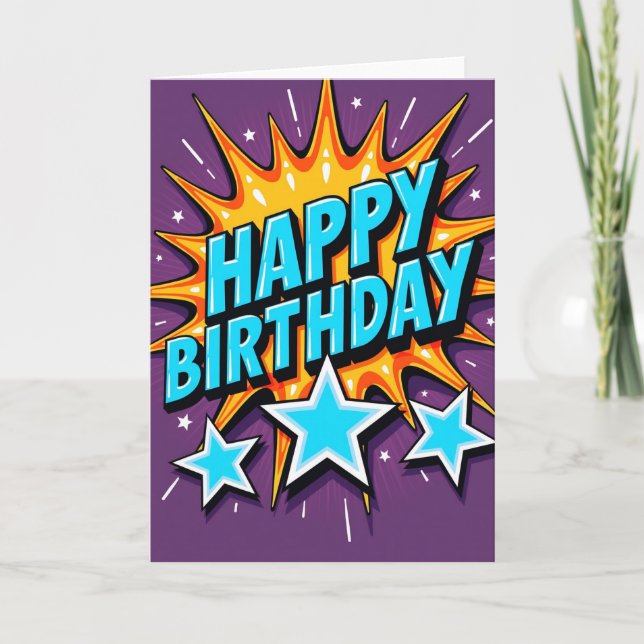 Vibrant Festive Birthday Card (Front)