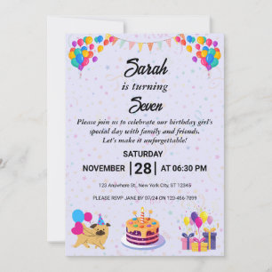 Vibrant & Festive Birthday Celebration Invite