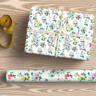 Vibrant Field Flowers Wrapping Paper