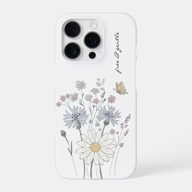 Vibrant field of wildflowers  iPhone case (Back)
