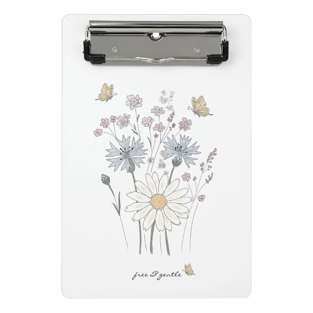 Vibrant field of wildflowers  mini clipboard (Front)