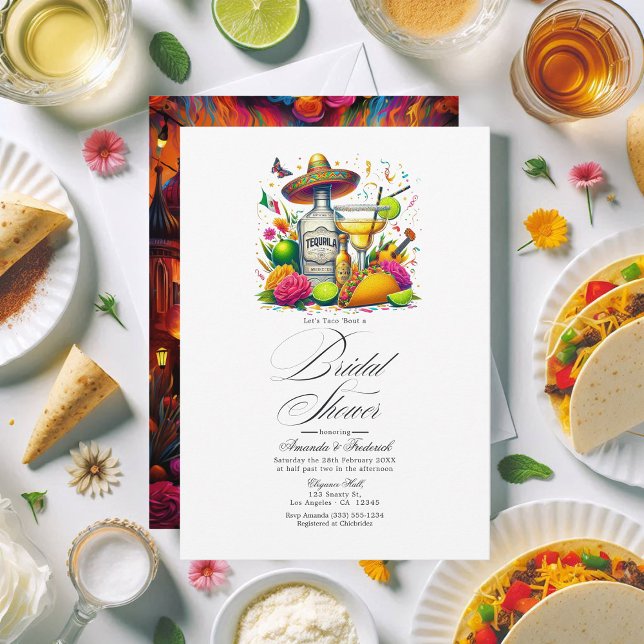 Vibrant Fiesta Let's Taco 'bout a Couple's Shower Invitation (Vibrant Fiesta Let's Taco 'bout a Couple's Shower Invitation)
