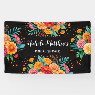 Vibrant Fiesta Wedding Bouquet Bridal Shower Banner