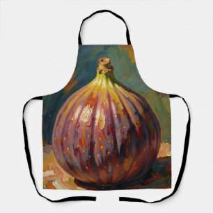 Vibrant Fig Still Life Painting Apron