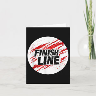 Vibrant Finish Line Outfit For Sport Boys And Girl Card