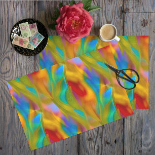 Vibrant Flame Look Abstract Glass Decoupage Tissue Paper