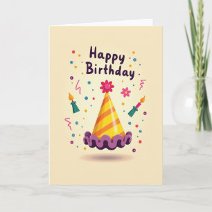 Vibrant Flames Birthday Card