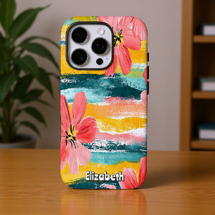 Vibrant Floral Abstract iPhone 16 Pro Case