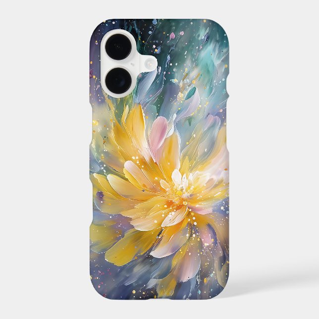 Vibrant Floral Abstract Painting with Explosion (Back)