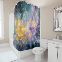 Vibrant Floral Abstract Painting with Explosion