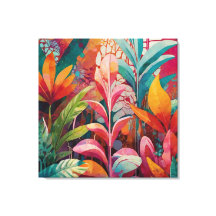 Vibrant Floral Acrylic Wall Art - Rich, Colourful 