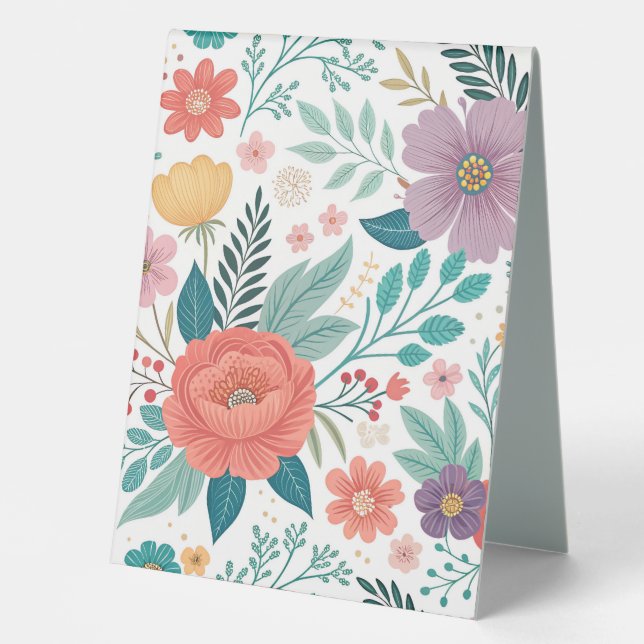 Vibrant Floral All-Over Print Pattern (Front)