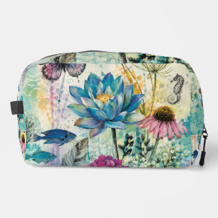 Vibrant Floral Aquatic Dream Dopp Kit