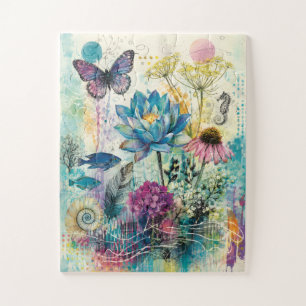Vibrant Floral Aquatic Dream Jigsaw Puzzle