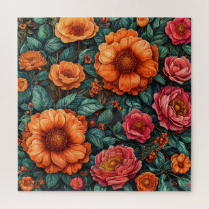 Vibrant Floral Arrangement Jigsaw Puzzle
