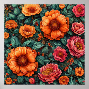 Vibrant Floral Arrangement Poster