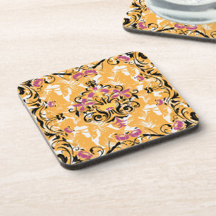 Vibrant Floral Art, Hollow Life Coaster