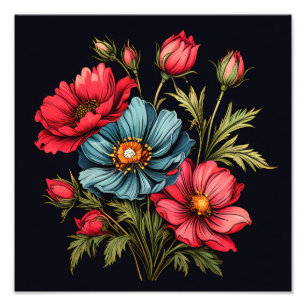 Vibrant Floral Art Photo Print