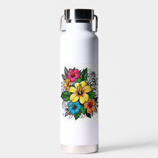 Vibrant Floral Bloom Water Bottle