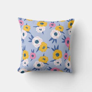 Vibrant Floral Blooms Cushion