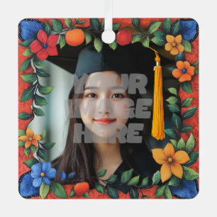 Vibrant Floral Border Frame For Your Photos! Metal Tree Decoration