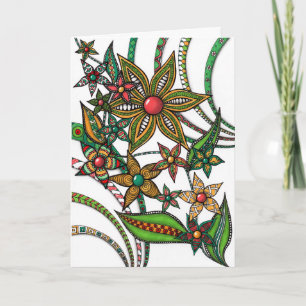 Vibrant Floral Botanical Greeting Card