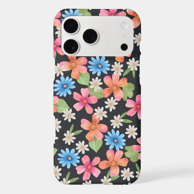 Vibrant Floral Bouquet Dark Pattern (Back)