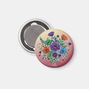 Vibrant Floral Bouquet Illustration Magnet