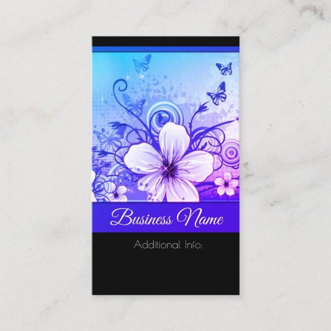 Vibrant Floral Business Card 2 (Front)