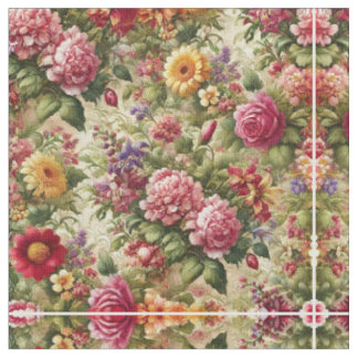 Vibrant Floral Cotton Fabric – A Yard of Elegance
