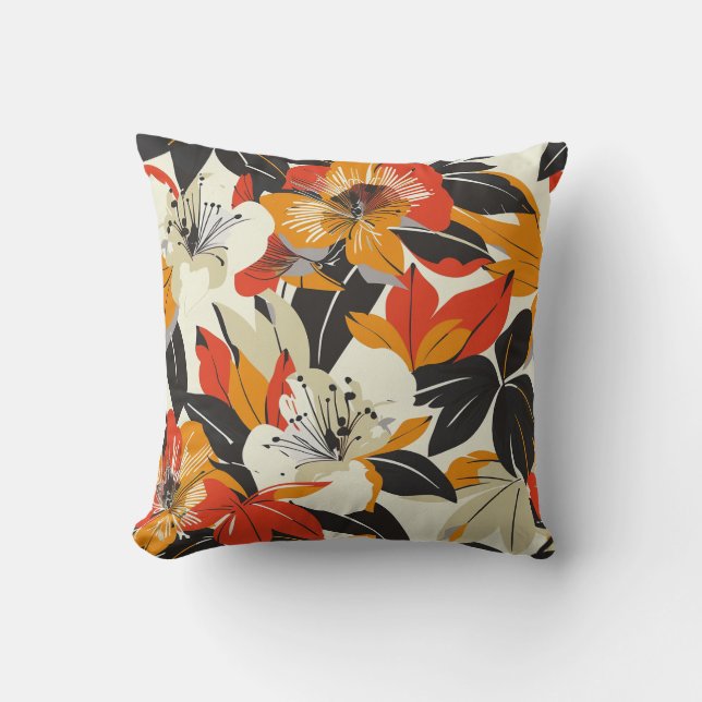 Vibrant Floral Cushion (Front)
