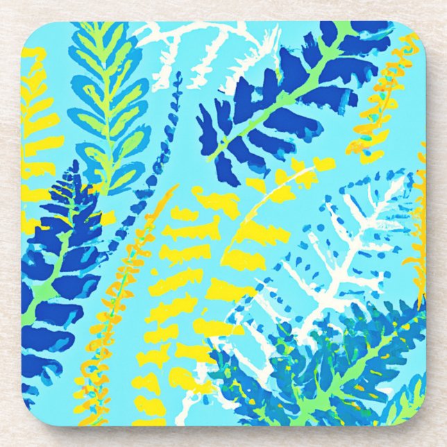 Vibrant Floral Design Coaster (Front)