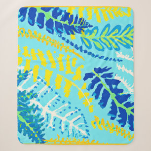 Vibrant Floral Design Sherpa Blanket