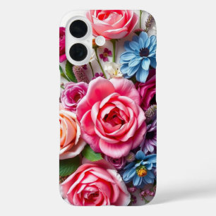 Vibrant Floral Elegance iPhone 16 Case