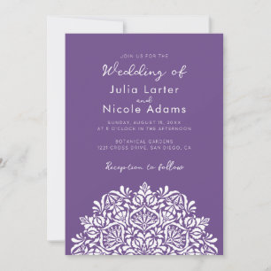 Vibrant Floral Fragrance Delight Mandala Wedding Invitation