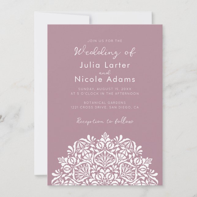 Vibrant Floral Fragrance Delight Mandala Wedding Invitation (Front)