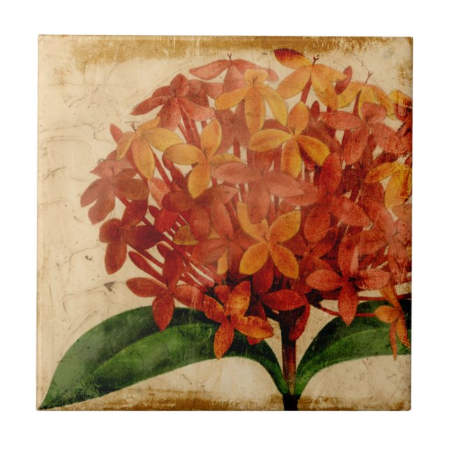 Vibrant Floral III Ceramic Tile (Front)