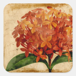 Vibrant Floral III Square Sticker