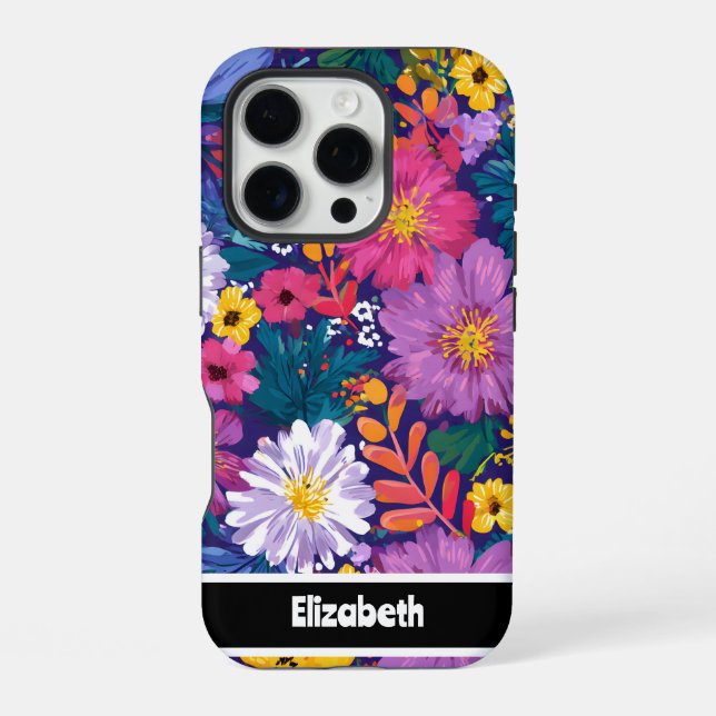Vibrant Floral  iPhone Case (Back)