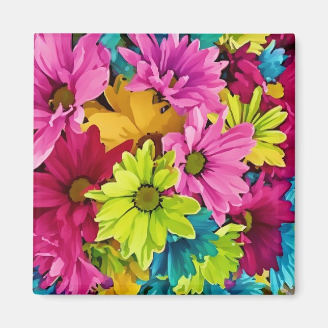 Vibrant Floral Magnet (Front)