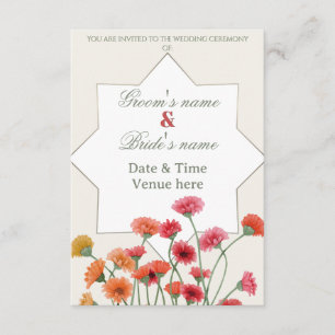 Vibrant Floral Meadow Wedding Invite