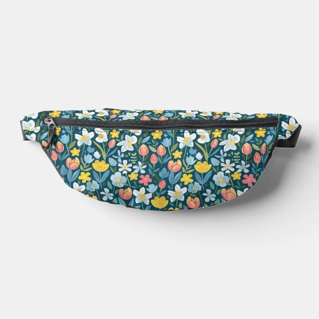Vibrant Floral Medley Bum Bags (Lay Down)