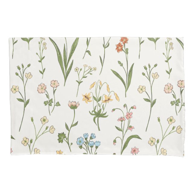 Vibrant Floral Medley Pillowcase (Front)