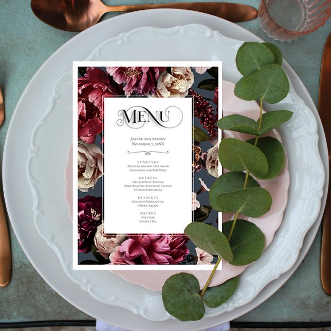 Vibrant Floral Menu Card (Creator Uploaded)