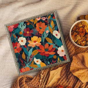Vibrant Floral Paradise Canvas Photo Print