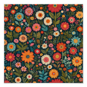 Vibrant Floral Paradise Photo Print